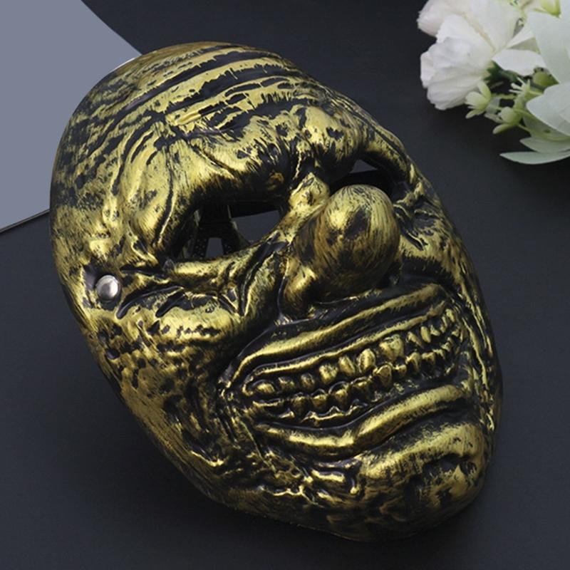 Halloween Mask Masquerade Mask Funny Clown Mask Mardi Gras Mask Scary Latex Full Face Mask for Cosplay Party Props