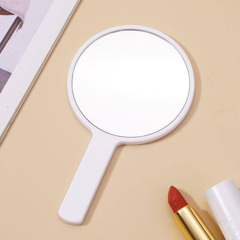 Round HD Handheld Makeup Mirror with Printed Logo - Portable Touch-up and Compact Mirror