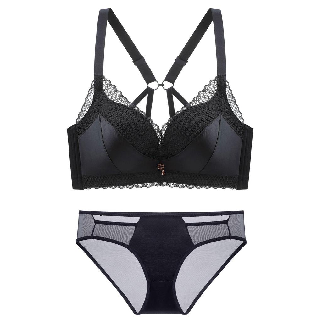 2022 Spring Wire-Free Push-Up Lingerie Set for Women with Side Support