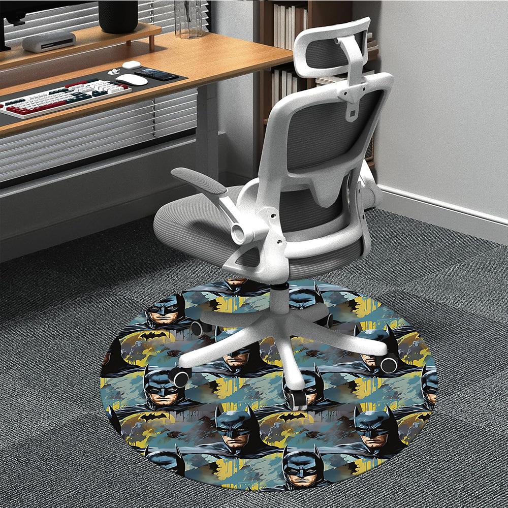 

1pc Batman Pattern Office Round Area Rug, Under Office Chairs Bedroom Living Room Home Decor, Room Deco, Available in Various Sizes 80cm