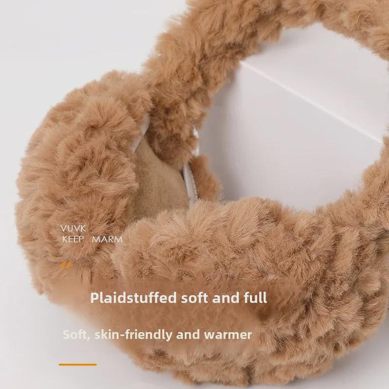 2024 Women's Winter Velvet Earmuffs: Thickened, Foldable Design for Warmth Outdoors