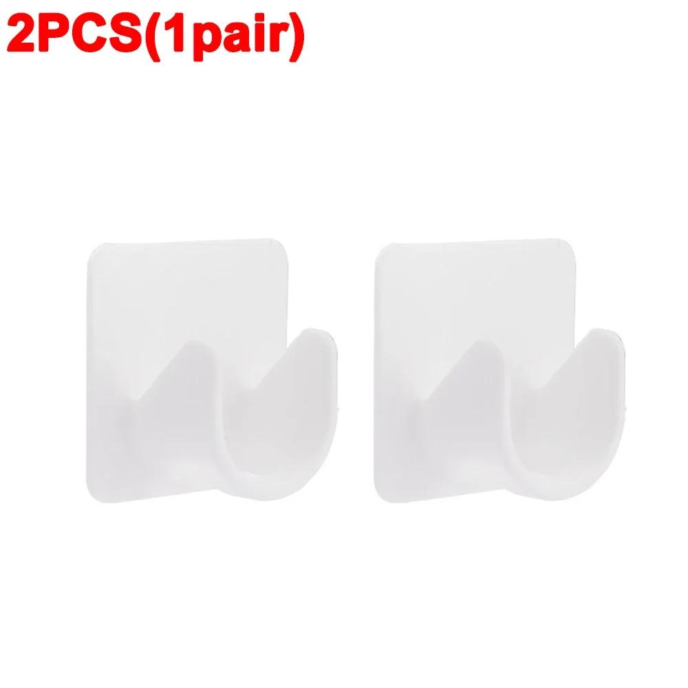 1/16ks Silné držáky závěsných tyčí Háčky Samolepící nástěnné závěsy Pevná spona Závěsný stojan Háček Skříňka Koupelnový háček