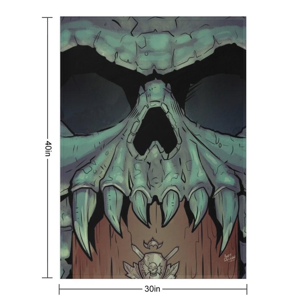 Castle Gray fantasy skull Throw Blanket Bed Nap Kid'S Travel Blankets