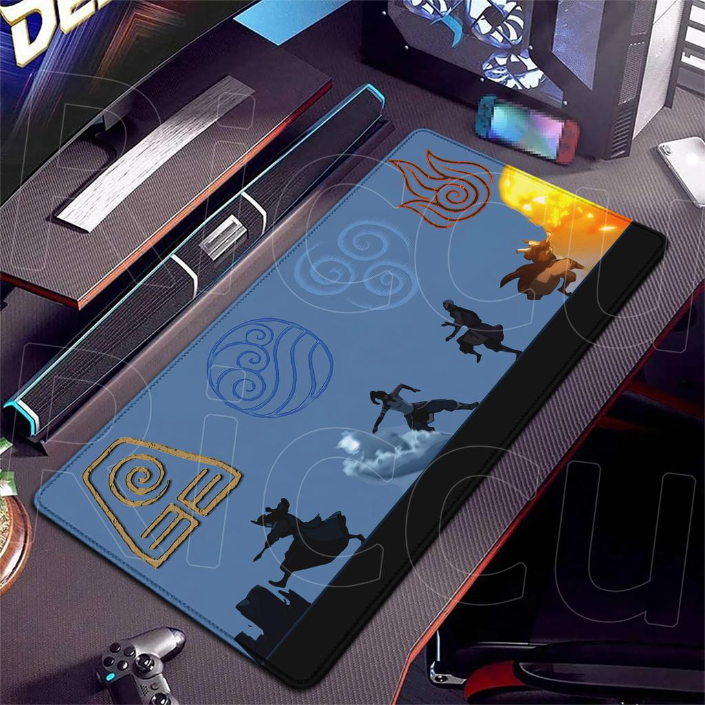 Natural Rubber Mouse Pad XXL Laptop Durable Playmat AAvatar The Last Airbende Office Antislip Rugs xmm Lockrand Keyboard