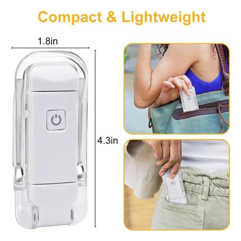 Eye protection reading book light USB rechargeable portable foldable 3 light colors adjustable brightness night light
