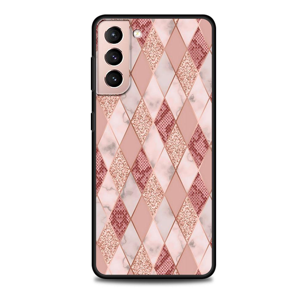 Rose Liebesherz Gold Hülle für Samsung Galaxy S23 S10e S10 S21 FE S22 S9 S24 Ultra S20 Plus Weiche TPU Handyhülle Bumper