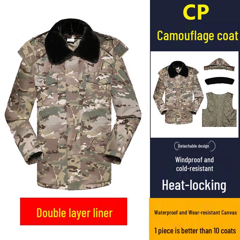 Men s Winter Mid-Length CP Camouflage Cotton Coat 170