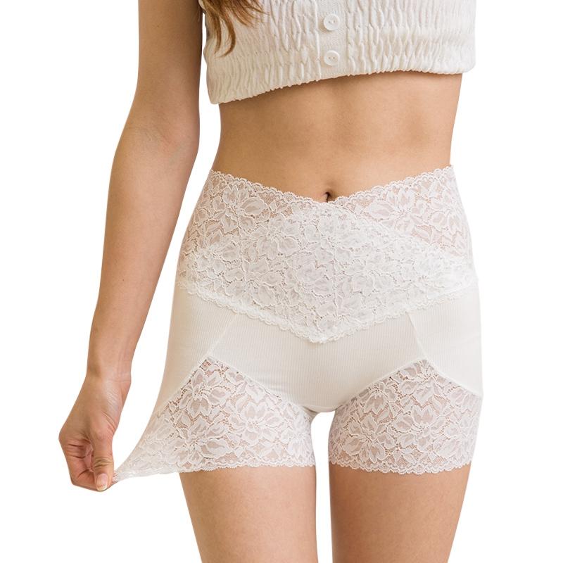 

Женские защитные брюки больших размеров с плоским углом, кружевные шорты с высокой талией для живота, женские шорты со страховкой, нижнее белье L