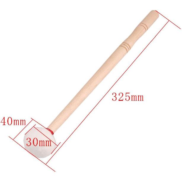 Lovermusic Length 33.5cm Timpani Stick Felt Mallet with Wood Handle Drum Accessories Pack of 2