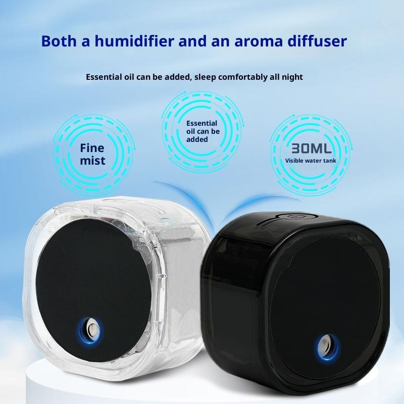 Kaffeebohnen-Zerstäuber zur Reduzierung statischer Aufladung von Kaffeepulver, Elektrischer Nano-Zerstäuber Siebenfarbige Umgebungsbeleuchtung Wiederaufladbarer Sprüher