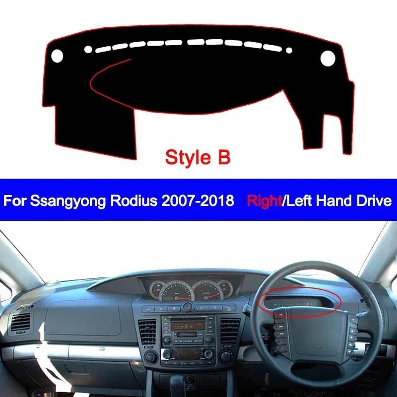 Car Dashboard Cover Non Slip Pad For Ssangyong Rodius 2007 - 2018 Auto Car Dash Mat Sun Shade Pad Anti-UV Cushion