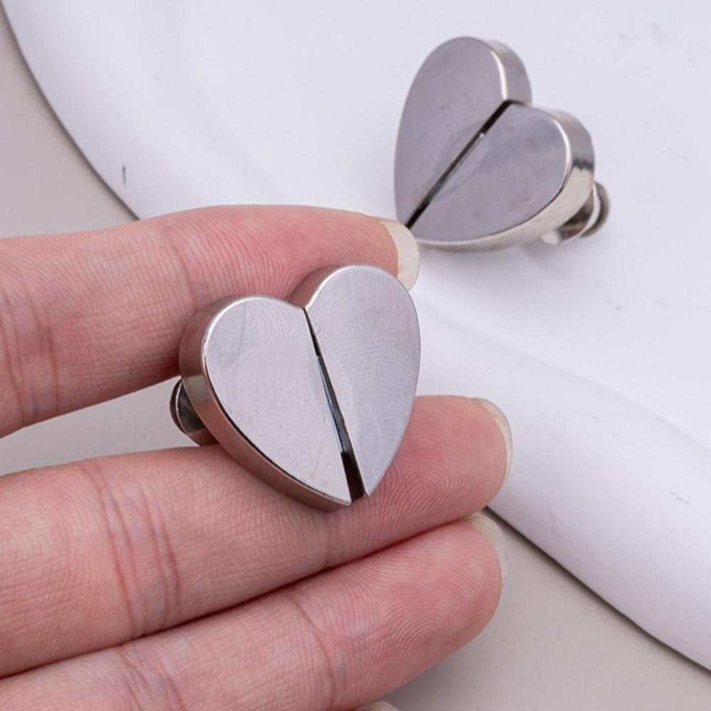 8PCS Heart-Shaped Magnetic Curtain Buckle Anti-Slip Detachable Snap Hooks Hotel Privacy Protection