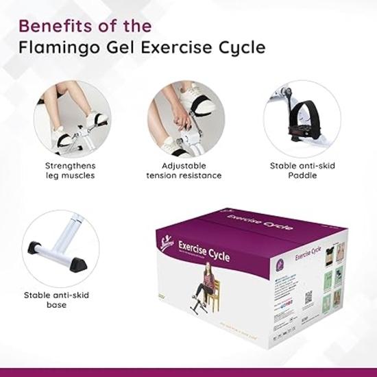 Flamingo Mini Cycle Exercise Bike Hands & Foot Workout at home Paralysis Cycle Pedal Exerciser - (Universal)
