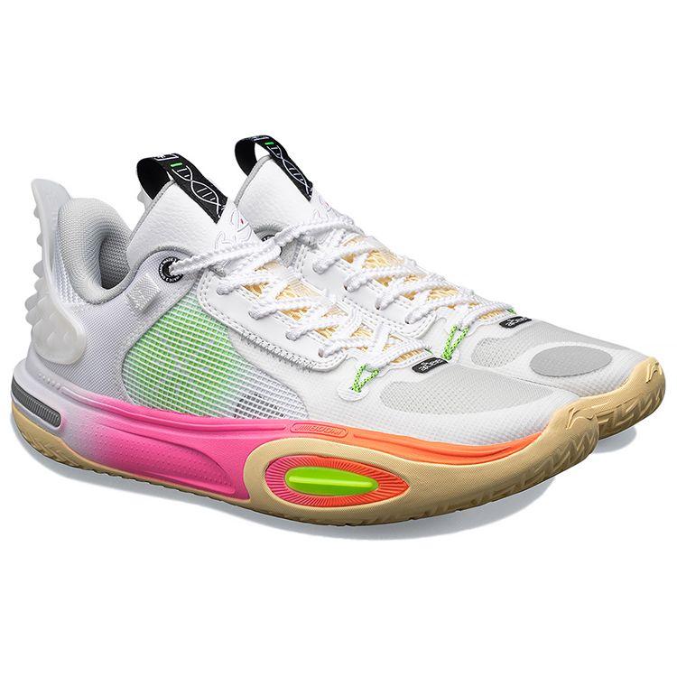 Li Ning All City 11 Youth Low Basketball Shoes Kids sneakers Standard-White ABPT005-2