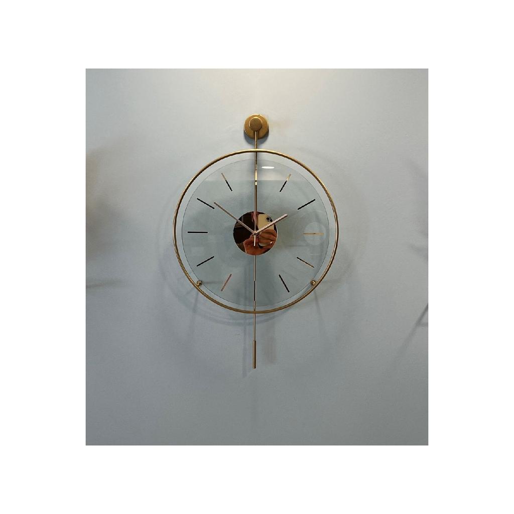 Hochwertige massive Glas-Metall-Wanduhr, moderne dekorative Metall-Wanduhr