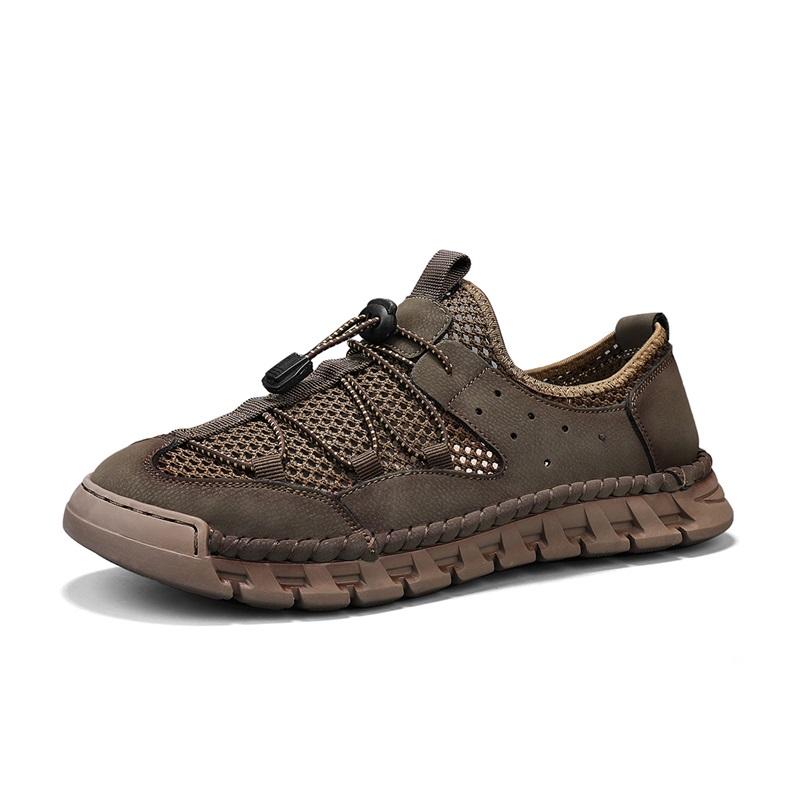 Fashion New Breathable Summer Mesh Shoes Outdoor Lace-up Sneakers Camping Shoe for Men Walking Multi-function Sports Footwear Trainers
