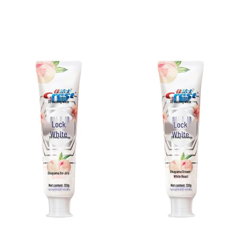 Crest Dual Color Whitening Toothpaste, Okayama Dream White Peach
