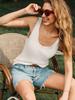 Women's V Neck Ribbed Knit Tank Top Sleeveless Summer Casual Sweater Vest