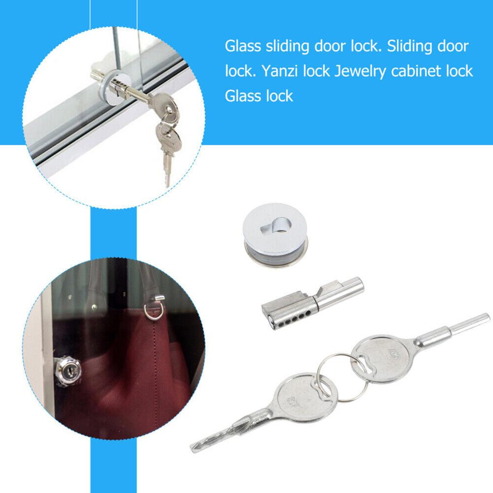 Display Case Keys Sliding Glass Door Lock Easy Installation
