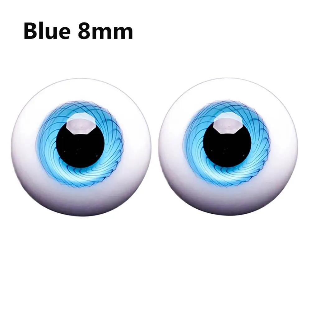 1Pair 6/8/10/12/14 Mm Glass Eyes Eyeball For Bjd Doll Blue Black Safety Animal Toy Eyes Diy Doll Making Crafts Toy Accessories