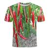 Vegetable Pepper Graphic T Shirt for Men 3d Printed T-shirt Womens Clothing