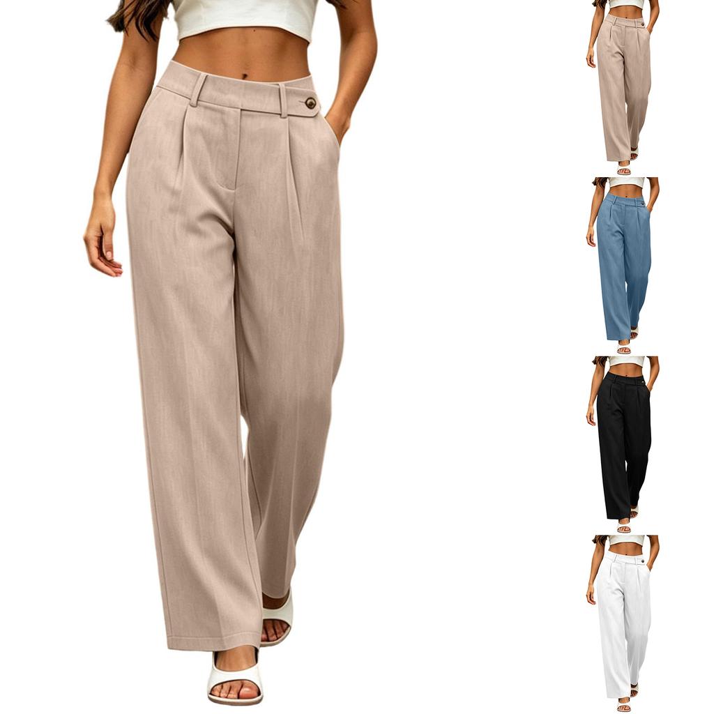 Women's Casual Wide Leg Pants with Pockets for Everyday Wear