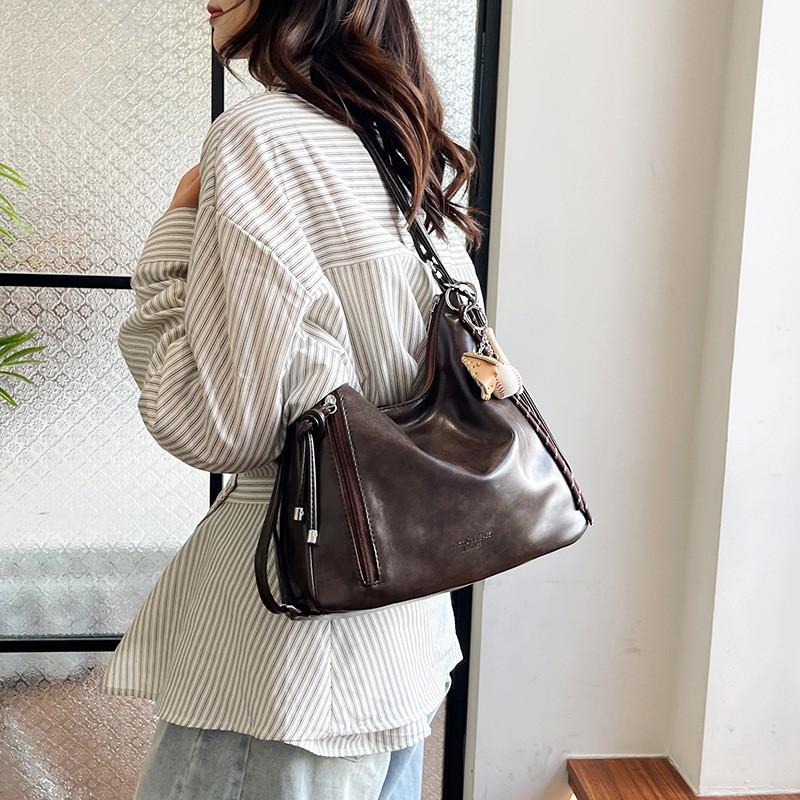 Pu Tote Bag For Women Large Capacity Fashion Street Style Daily Use