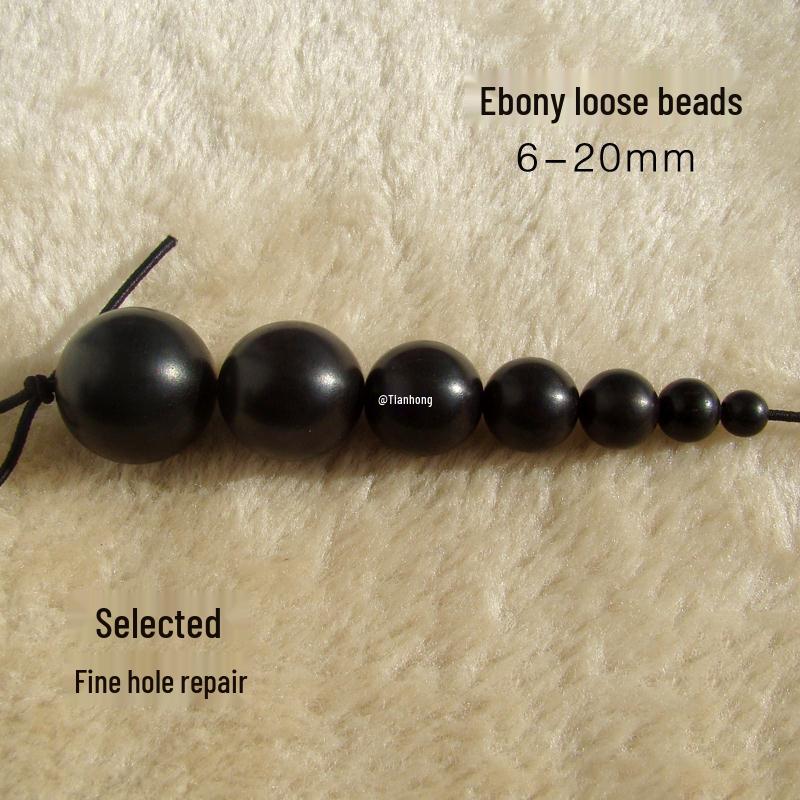 Ινδονησιακός Μαύρος Έβενος Σανταλόξυλο Μάλα Βραχιόλι με Χάντρες Κεφάλι Βούδα