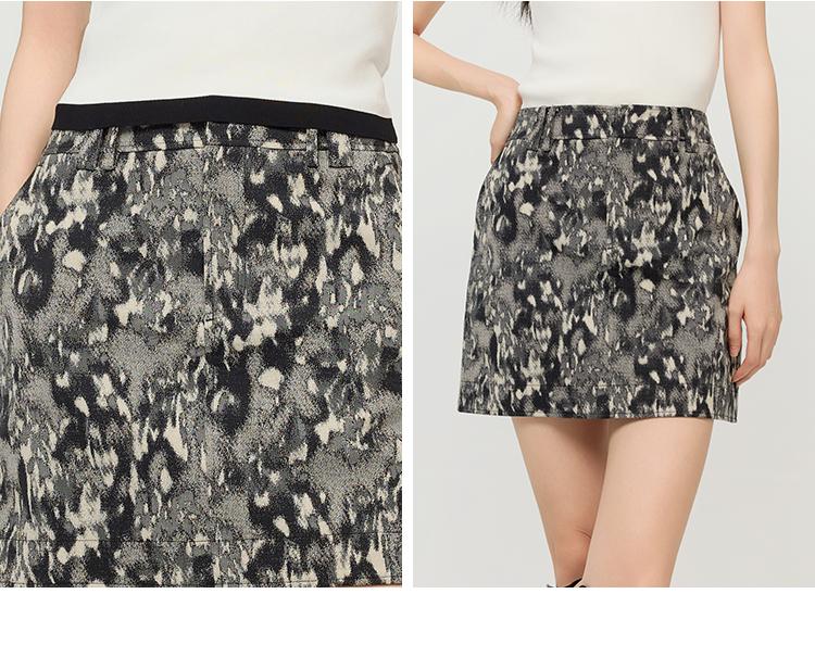 [Same As In the Mall] Retro Elegant Jacquard Short Skirt, Fashionable Spring and Autumn High-end Feeling, A-line Skirt, Women's Small Stature