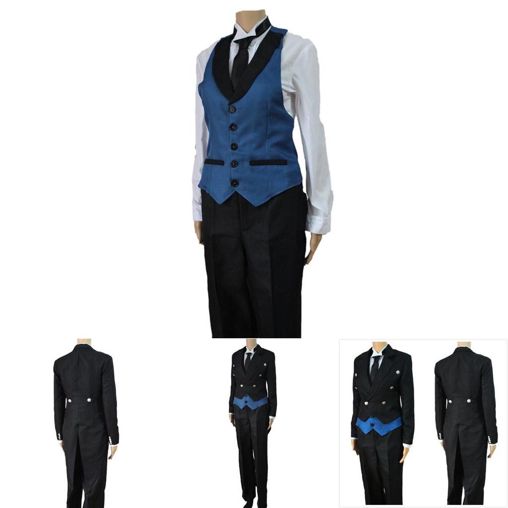 Exquisite Black Butler Kuroshitsuji Sebastian Michaelis Uniform Cosplay Costume Suit