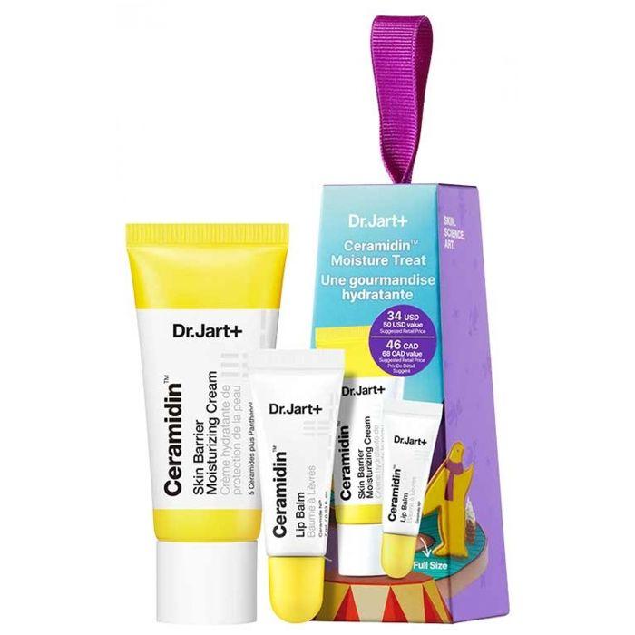 Dr. Jart+ Ceramidin Coffret Crème Visage Hydratante Protection de la Peau 15 ml + Baume à Lèvres Hydratant 7 ml