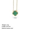 15mm 18k Geluksklaver Roestvrij Staal Niet-vervagend Vierbladig Klaver Ketting Dames Dubbelzijdig Klassiek High-end Sleutelbeen Ketting