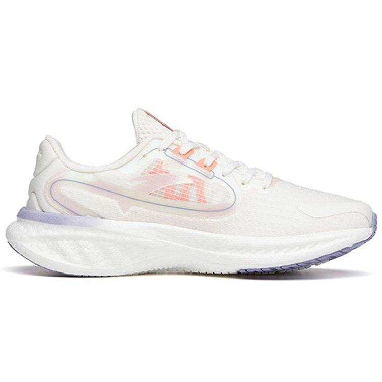 Anta Martian Foam Cushioning Slip Resistant Abrasion Resistant Low Top Running Shoes Women's Ivory White 122135585-4