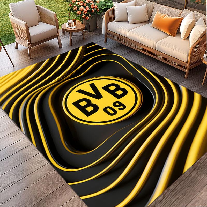 Borussia Dortmund Print Rug, Washable Floor Carpet, For Entryway Dorm Laundry Room Office Study, Home Decor Birthday Christmas Gift