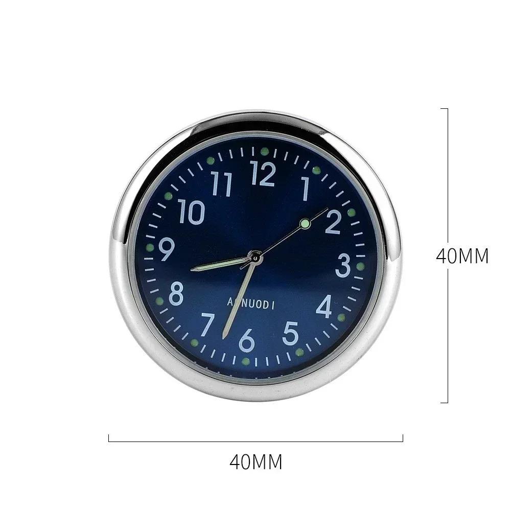 1PC Automobile Clock Dashboard Car Clock Interior Decor Portable Mini Clock Decoration Luminous Analog Watch Ornaments For Cars