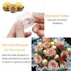 30Pcs Acrylic Chocolate Candy Holder Clear Chocolate Box Plastic Round, Chocolate Holder for Bouquet Flower Packaging Support Rack Candy Holder