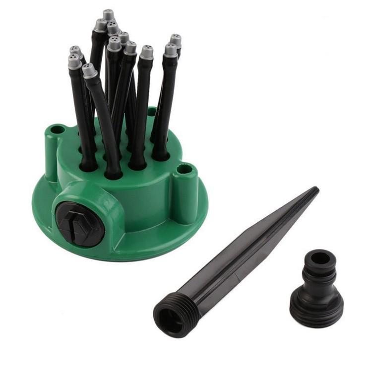 360° Garden Multi-Head Automatic Sprinkler - Watering Nozzle for Irrigation