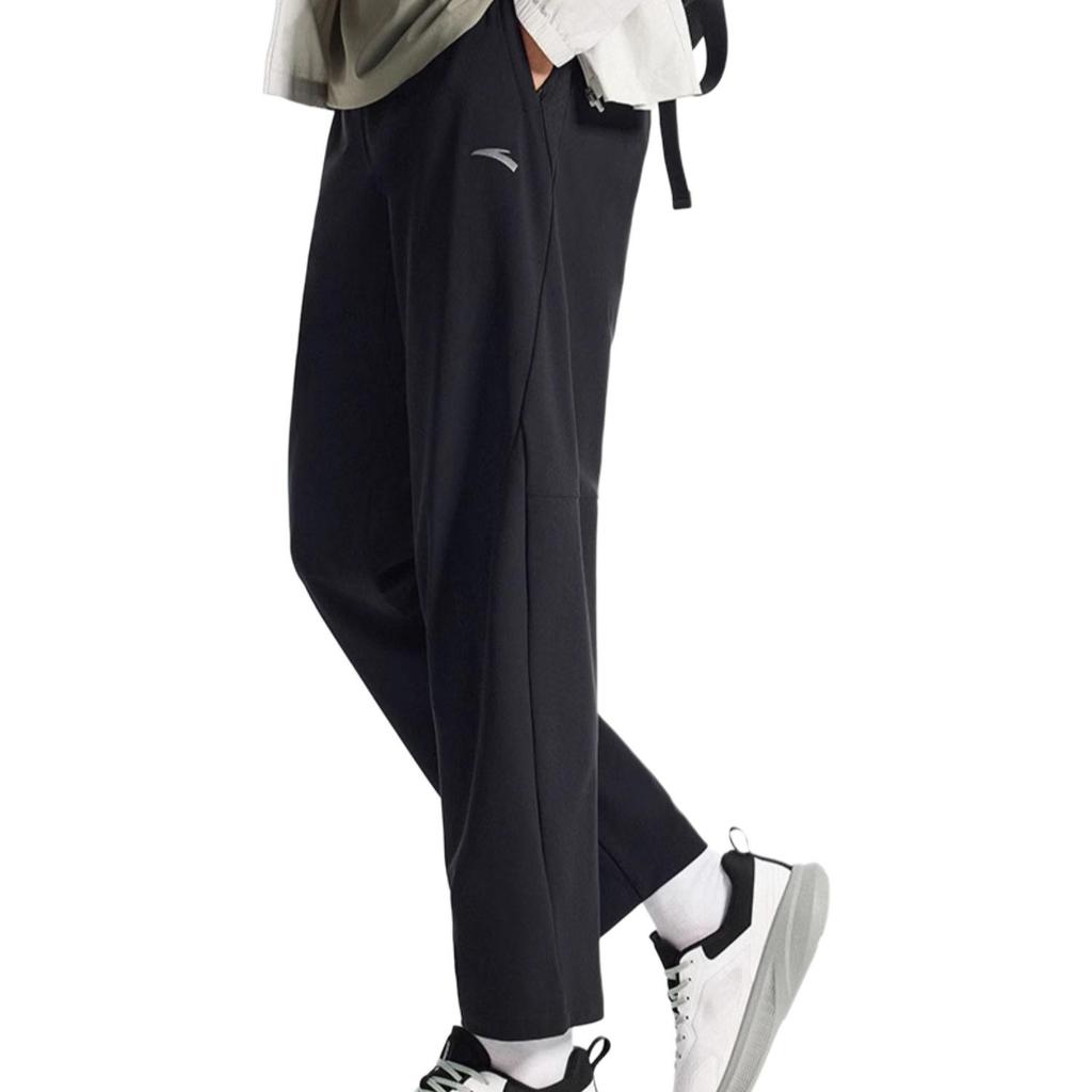 Anta Training Series Solid Color Mid-Rise Breathable Versatile Pants Men Pants Black 152627301D-1