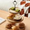 Detachable Wooden Cupcake Stand 2/3-Layer Cake Serving Tray Cupcake Holder Shelf  Dried Fruit