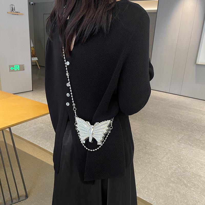2024 Women's Rhinestone Butterfly Mini Shoulder Bag