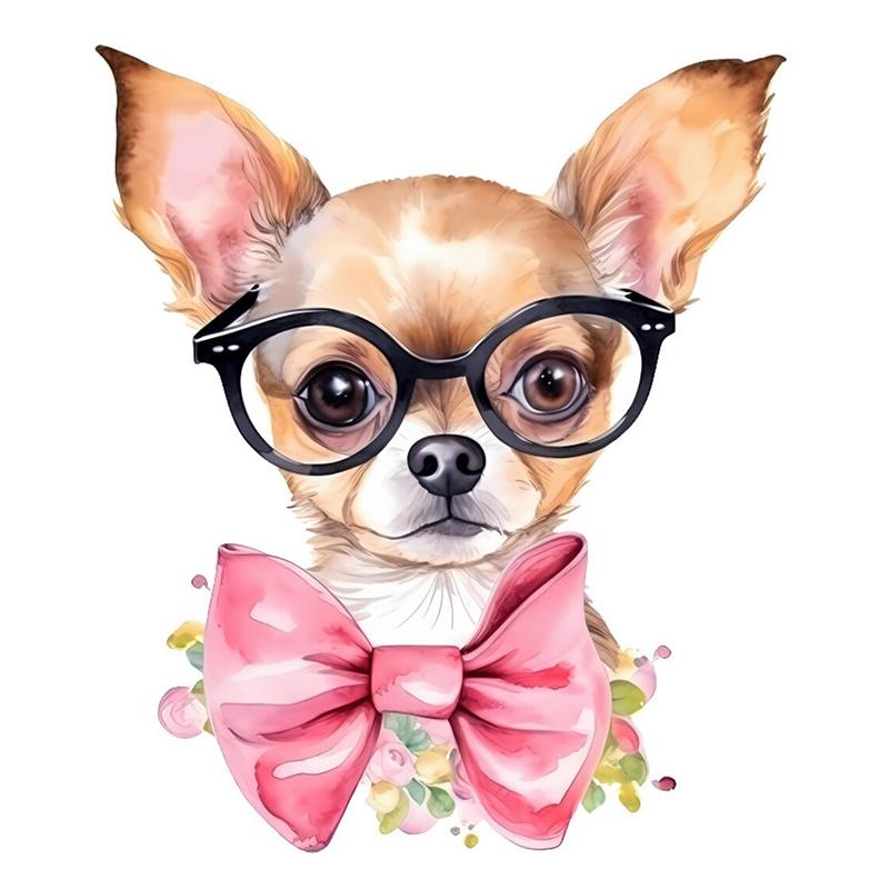 

C197 #собака чихуахуа стикер на стену детская комната фон украшение дома фреска обои для гостиной забавная наклейка C-25.7x30cm-PET