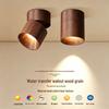 Wind Walnut Surface-Mounted Spotlight, No Hole Needed, Full Spectrum Eye Protection for Corridor, Hallway, Living Room.