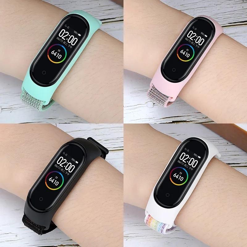 Nylon Loop For Xiaomi Mi Band 8 7 4 3 5 6 Smartwatch Wristband Sports Correa Breathable Replacement Bracelet On Miband 6 8 Strap