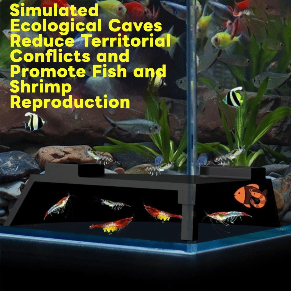 Tunnel Structure Small Fish Shrimp Concealed Room Hideouts  Suitable for 20-60cm Wide Aquarium