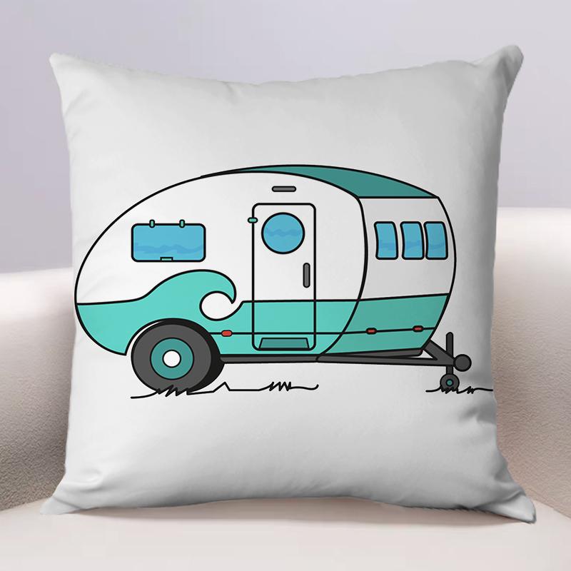 Caravan Pattern Cushion Cover For Sofa Pillow Case Cover Seat Car Throw Pillowcase 45X45Cm For Home Decorative 039
