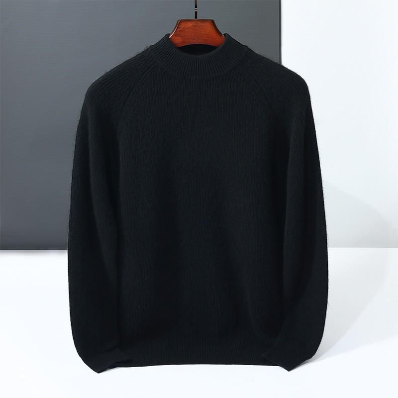 Cashmere sweater semi-turtleneck thickened sweater thermal knitted sweater new cashmere sweater men's