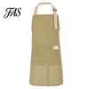 Chef Striped Apron Cotton Linen Kitchen with Pocket Breathable Waterproof Oil-proof Adjustable Men Women Cooking Baking Sleeveless Bib Tool Storage