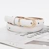 Pu Spring Womens Leather Skinny Belt Metal Pin Buckle Outdoor Leisure Waist Belt
