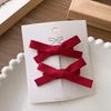 1 Pair ballet style hair clip sweet small ribbon bowknot hairpin, handmade girl princess head hair accessories.