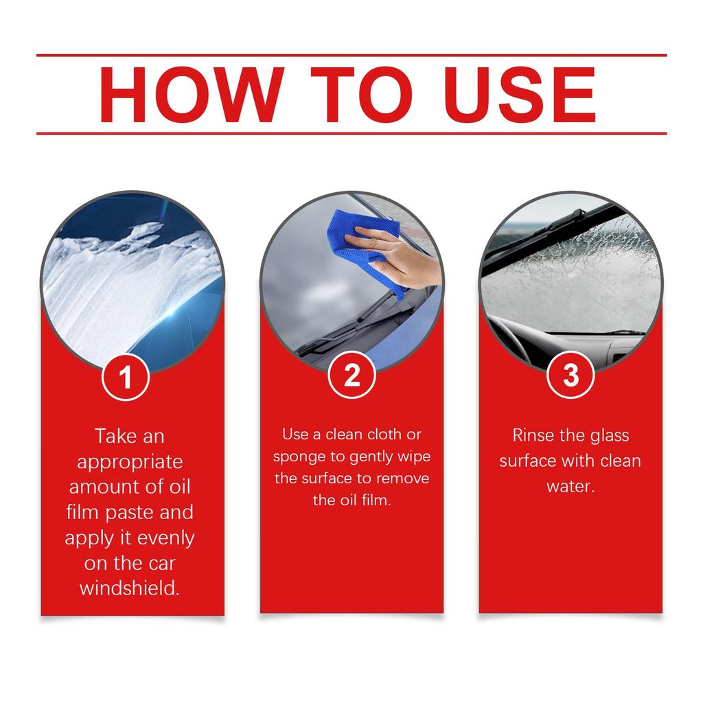 Car Windshield Oil Film Paste Car Glass Coating Decontamination Coating Transparent Cleaning 100ml